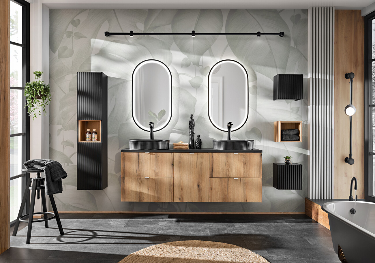 Meuble de salle de bains, collection Nova Oak