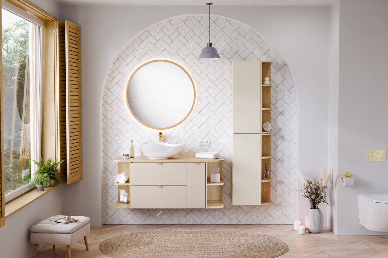 Meuble de salle de bains, collection Dalia Cashmere