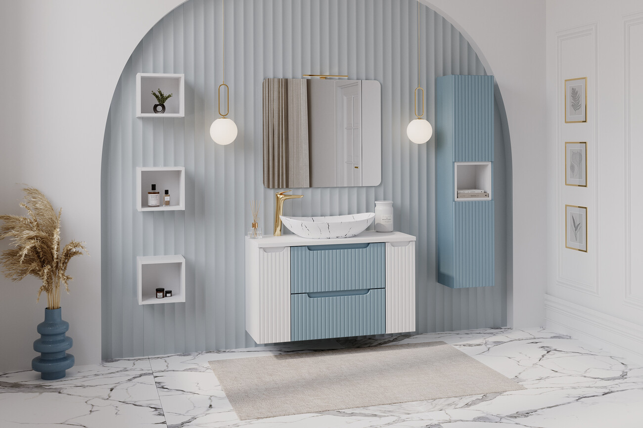 Meuble de salle de bains, collection Nova Denim